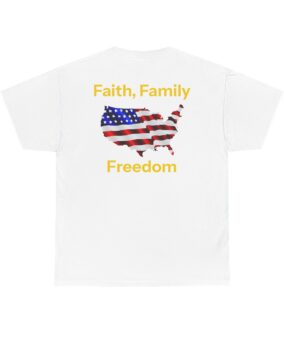 F cubed T-Shirt — Faith, Family, and Freedom