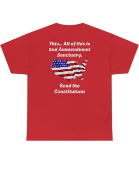 2nd Amendment Sanctuary T-Shirt – USA Flag Map "Read the Constitution" Tee